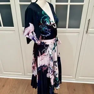 Coast felicity printed pleat dress hot sale